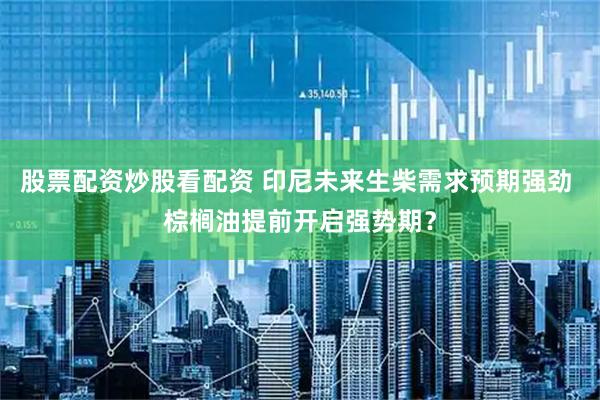 股票配资炒股看配资 印尼未来生柴需求预期强劲 棕榈油提前开启强势期？